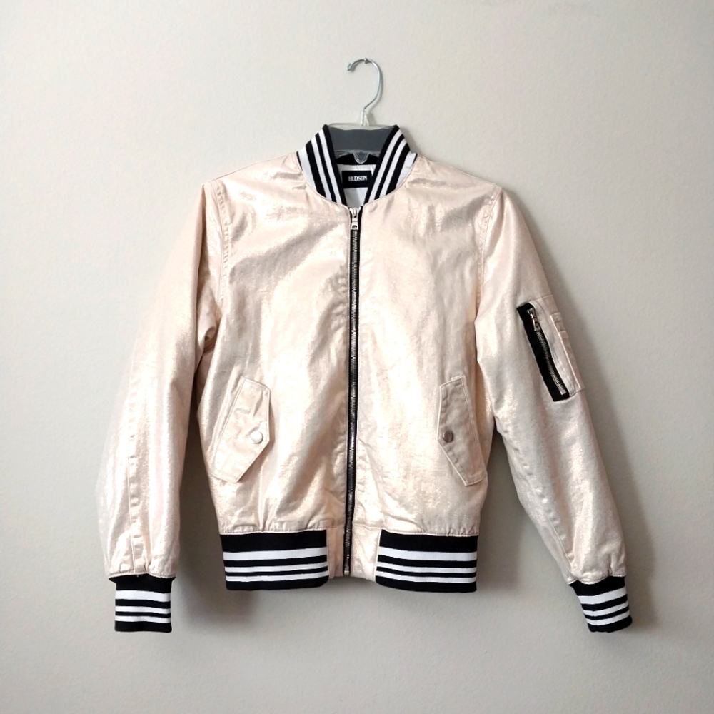 Hudson Gold Denim Baseball Jacket